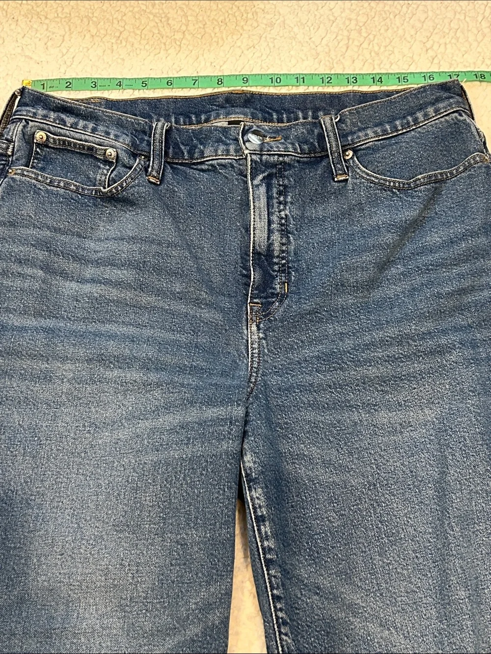 J. Crew '96 Slim Wide Jeans size 34 High Rise Cropped Ankle CC583